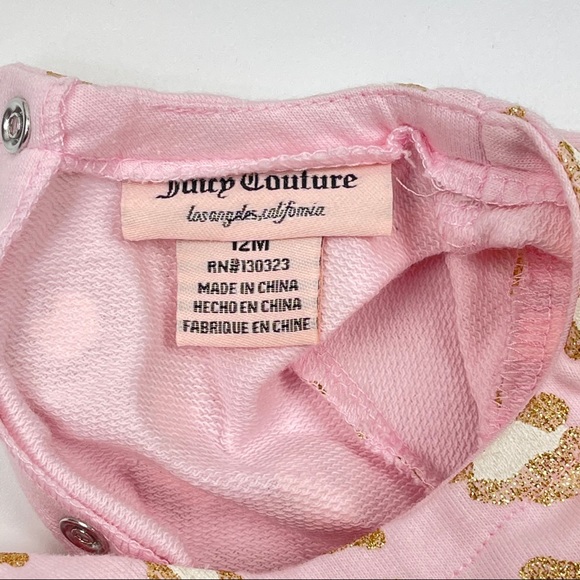 JUICY COUTURE Baby Pink Leopard Ruffle Dress 12 M - Picture 11 of 16